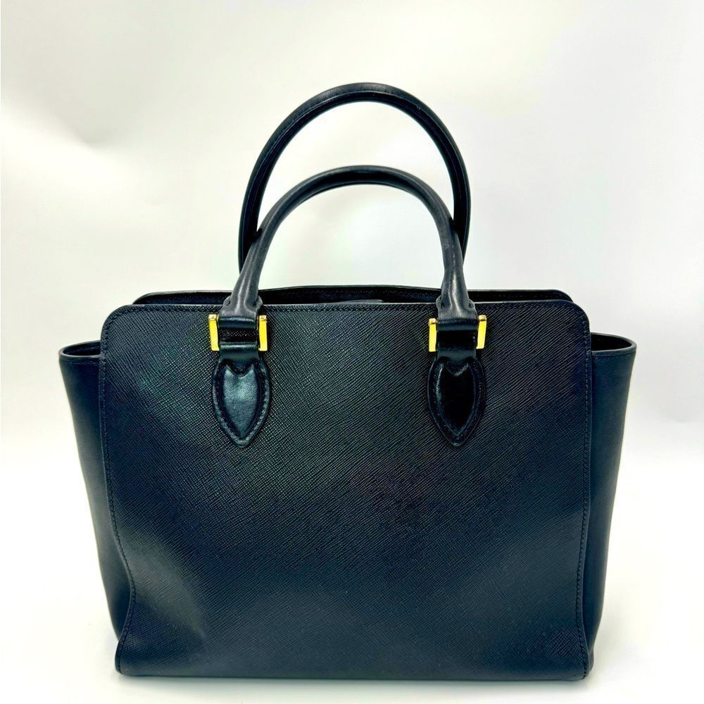 Auth Prada Black Saffiano Leather Lux Tote - Picture 4 of 16